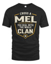 MEL NT1-K008 Cross A/An NAME, You Deal With the Whole Clan | Personalized Vintage T-Shirt