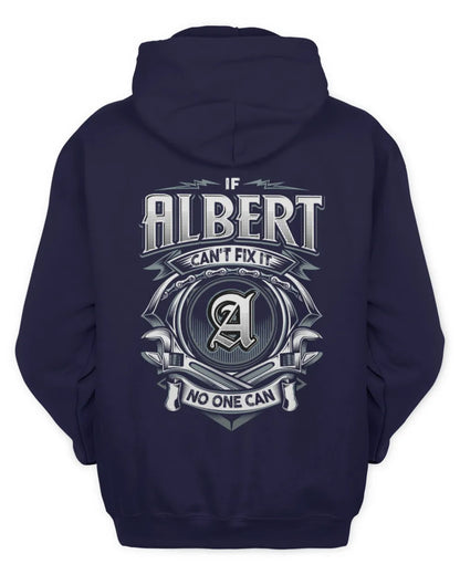 ALBERT AP81-K4-626 - Personalized Ahmed Quote Apparel “If Ahmed Can't Fix It, No One Can” - Unisex Hoodie - Navy