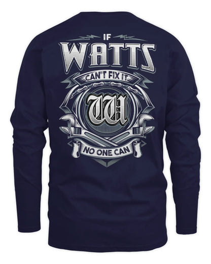 WATTS AP81-K4-626 - Personalized Ahmed Quote Apparel “If Ahmed Can't Fix It, No One Can” - Men's Long Sleeved T-Shirt - Navy