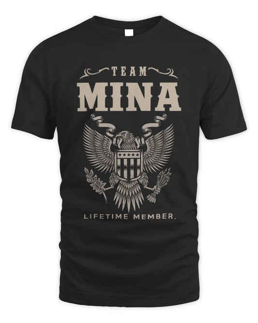 MINA TP06-K82 – Personalized Classic Style Apparel “Team NAME Lifetime Member” - Unisex Standard T-Shirt - Black