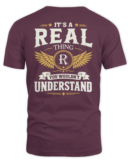 REAL KT06-M008 It’s a [NAME] Thing – You Wouldn’t Understand | Personalized Vintage T-Shirt - Unisex Standard T-Shirt - Maroon