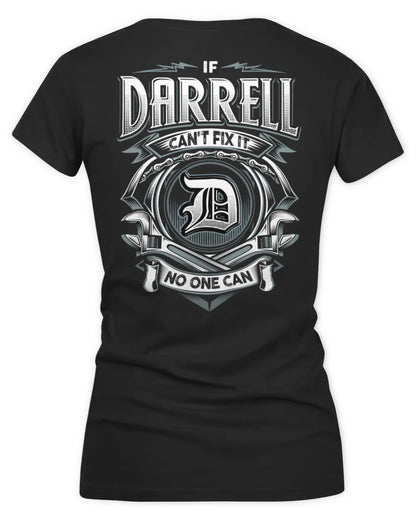 DARRELL AP81-K4-626 - Personalized Ahmed Quote Apparel “If Ahmed Can't Fix It, No One Can” - Women's V-Neck T-Shirt - Black