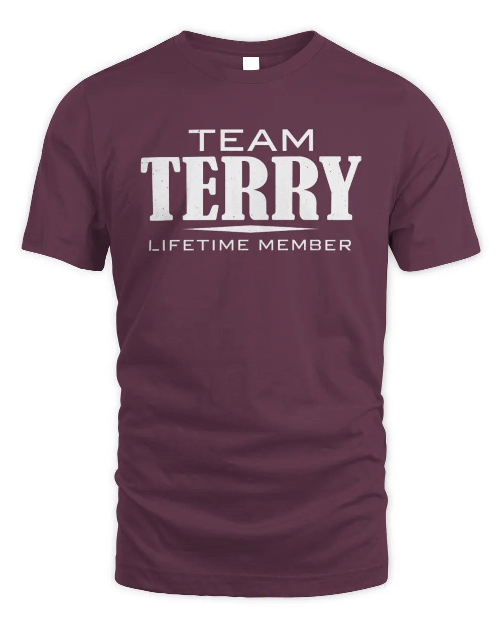 TERRY BL62-K4-128 - Personalized “Team NAME Lifetime Member” - Unisex Standard T-Shirt - Maroon