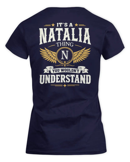 NATALIA KT06-M008 It’s a [NAME] Thing – You Wouldn’t Understand | Personalized Vintage T-Shirt - Women's Standard T-Shirt - Navy