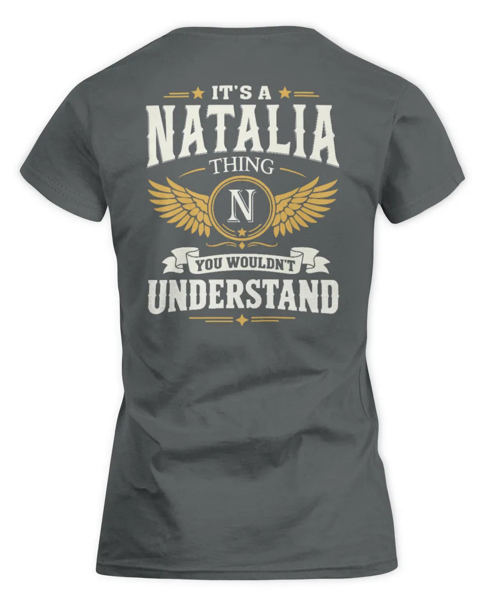 NATALIA KT06-M008 It’s a [NAME] Thing – You Wouldn’t Understand | Personalized Vintage T-Shirt - Women's Standard T-Shirt - Charcoal
