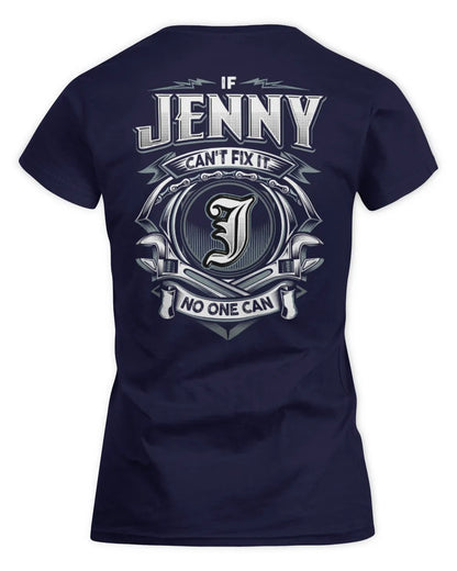 JENNY AP81-K4-626 - Personalized Ahmed Quote Apparel “If Ahmed Can't Fix It, No One Can” - Women's Standard T-Shirt - Navy