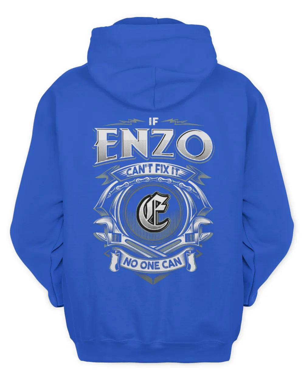 ENZO AP81-K4-626 - Personalized Ahmed Quote Apparel “If Ahmed Can't Fix It, No One Can” - Unisex Hoodie - Royal