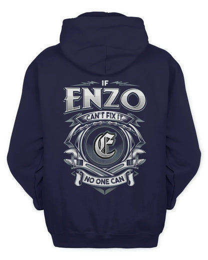 ENZO AP81-K4-626 - Personalized Ahmed Quote Apparel “If Ahmed Can't Fix It, No One Can” - Unisex Hoodie - Navy