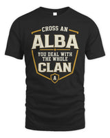 ALBA NT1-K008 Cross A/An NAME, You Deal With the Whole Clan | Personalized Vintage T-Shirt - Unisex Standard T-Shirt - Black