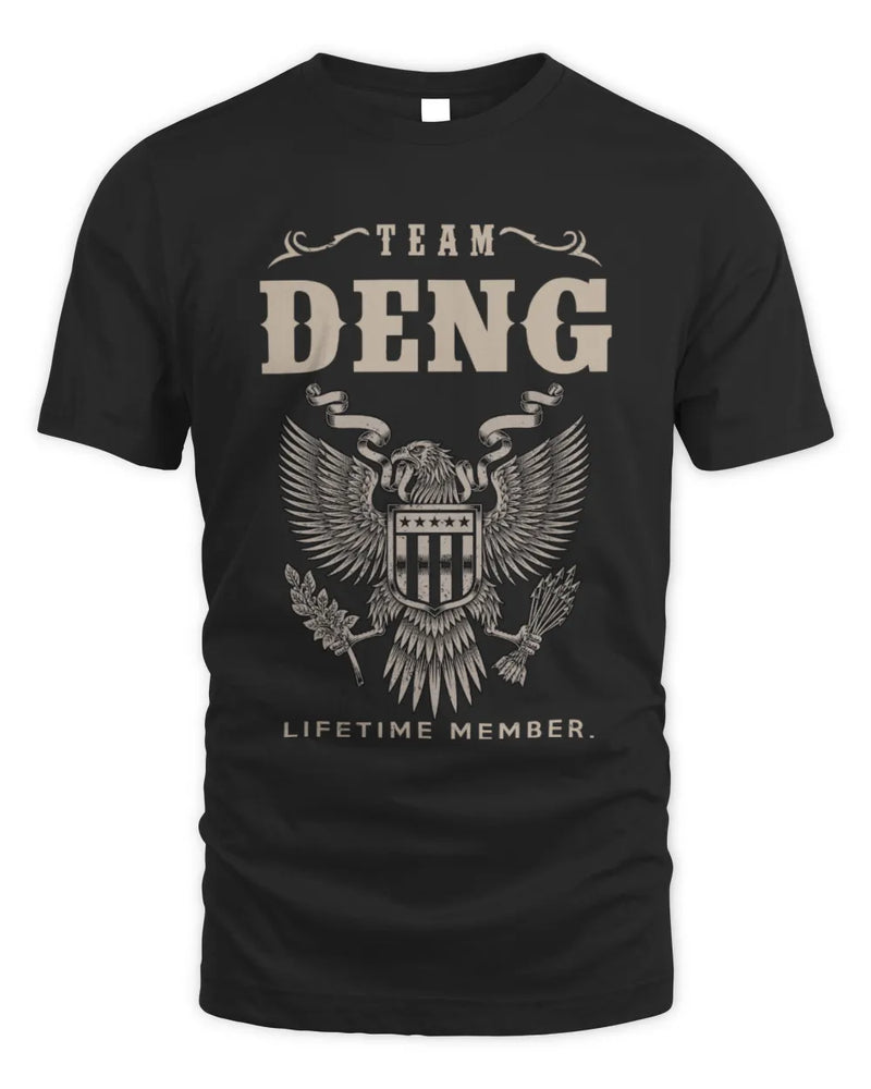 DENG TP06-K82 – Personalized Classic Style Apparel “Team NAME Lifetime Member” - Unisex Standard T-Shirt - Black