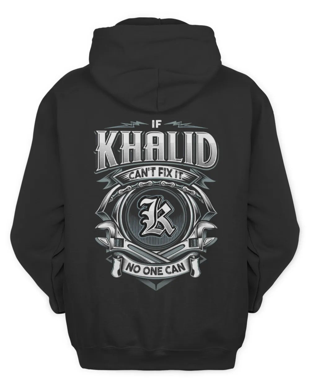 KHALID AP81-K4-626 - Personalized Ahmed Quote Apparel “If Ahmed Can't Fix It, No One Can” - Unisex Hoodie - Black