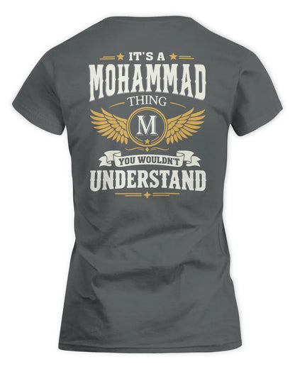 MOHAMMAD KT06-M008 It’s a [NAME] Thing – You Wouldn’t Understand | Personalized Vintage T-Shirt - Women's Standard T-Shirt - Charcoal