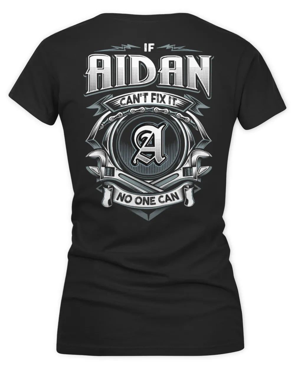 AIDAN AP81-K4-626 - Personalized Ahmed Quote Apparel “If Ahmed Can't Fix It, No One Can” - Women's V-Neck T-Shirt - Black