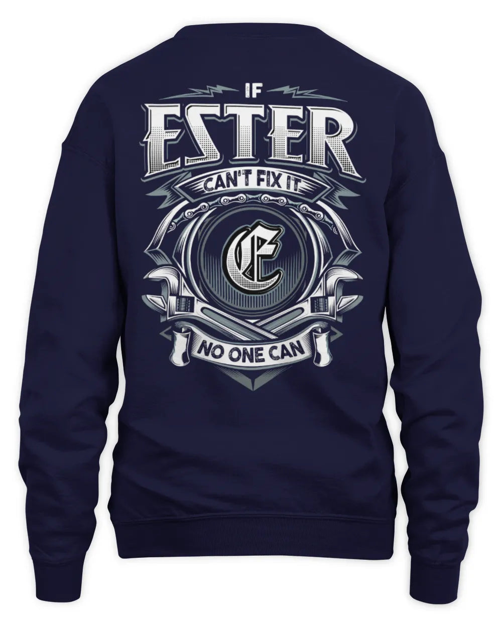 ESTER AP81-K4-626 - Personalized Ahmed Quote Apparel “If Ahmed Can't Fix It, No One Can” - Unisex Sweatshirt - Navy