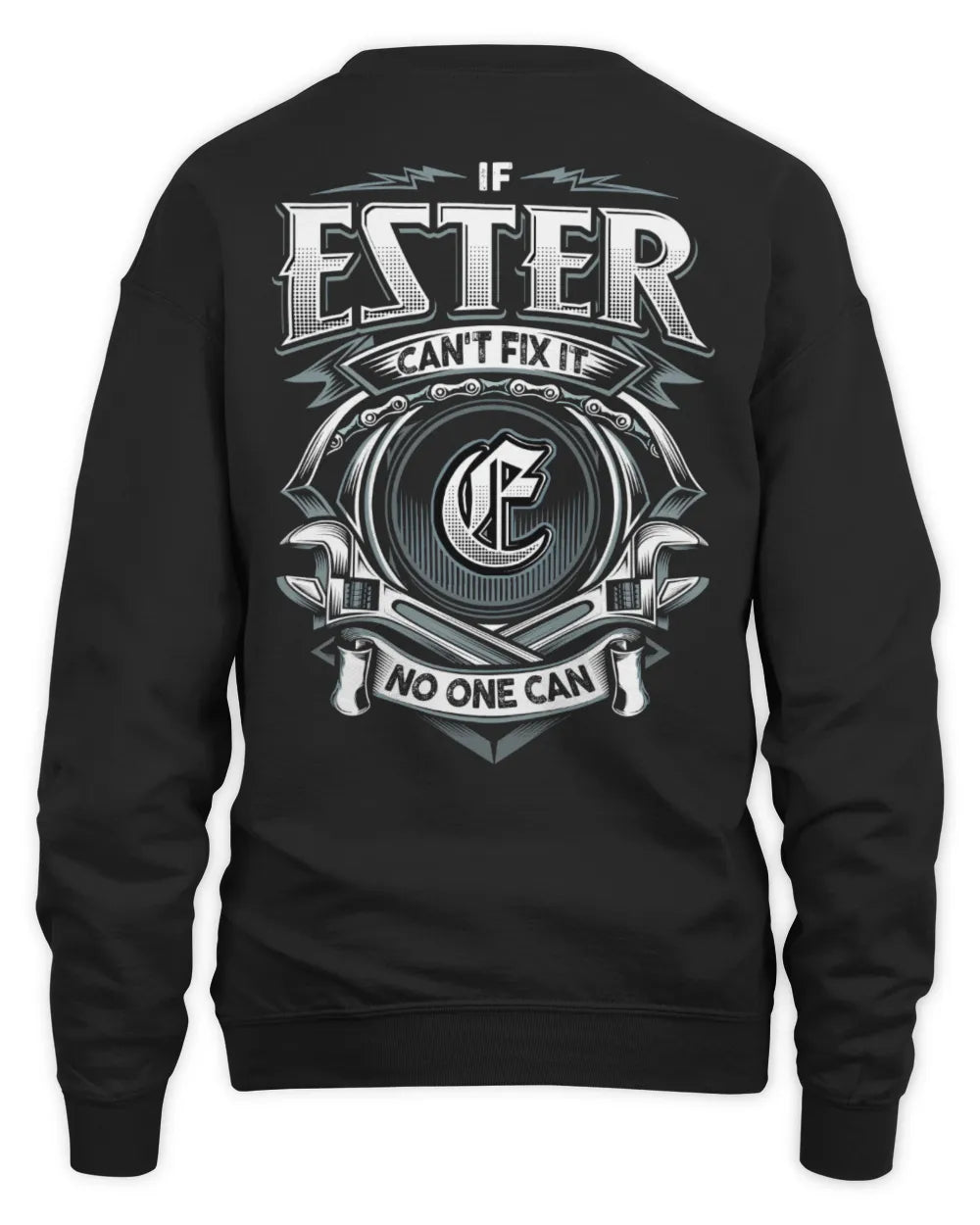 ESTER AP81-K4-626 - Personalized Ahmed Quote Apparel “If Ahmed Can't Fix It, No One Can” - Unisex Sweatshirt - Black