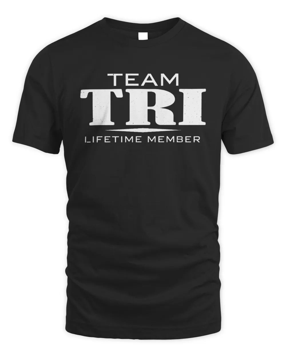 TRI BL62-K4-128 - Personalized “Team NAME Lifetime Member” - Unisex Standard T-Shirt - Black
