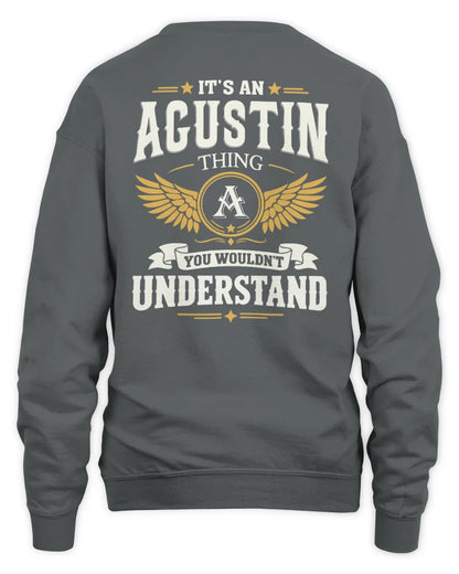 AGUSTIN KT06-M008 It’s a [NAME] Thing – You Wouldn’t Understand | Personalized Vintage T-Shirt - Unisex Sweatshirt - Charcoal