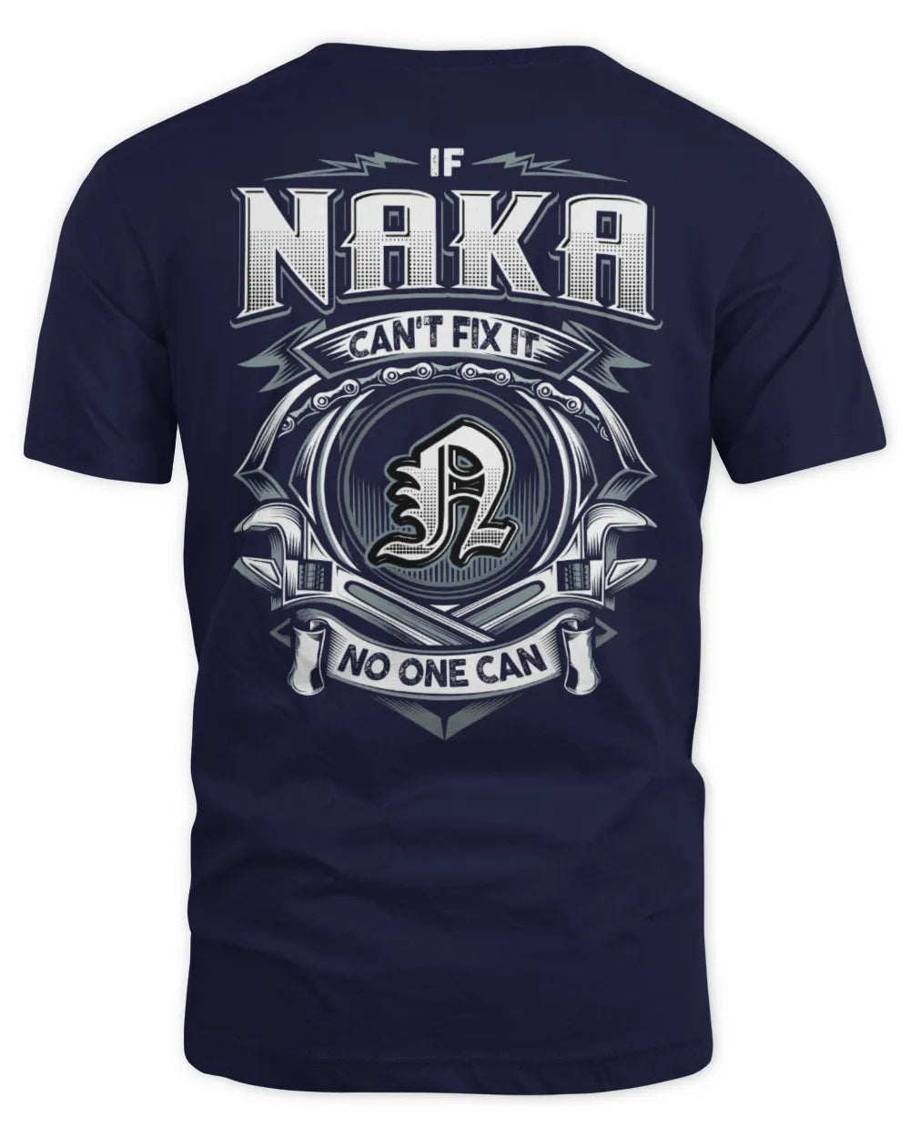 NAKA AP81-K4-626 - Personalized Ahmed Quote Apparel “If Ahmed Can't Fix It, No One Can” - Unisex Standard T-Shirt - Navy