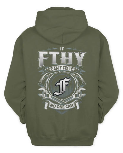 FTHY AP81-K4-626 - Personalized Ahmed Quote Apparel “If Ahmed Can't Fix It, No One Can” - Unisex Hoodie - Military Green