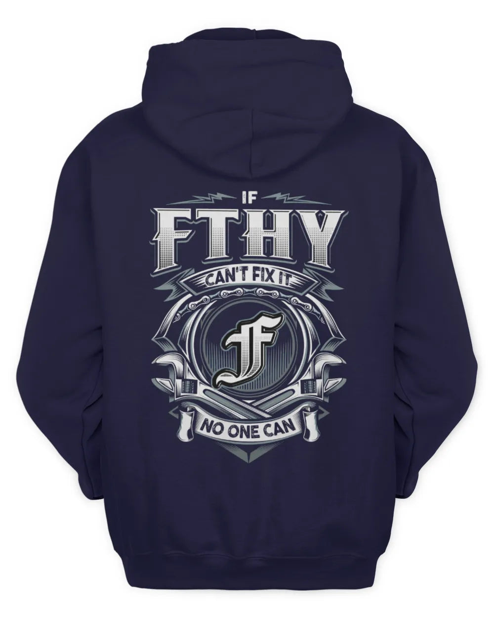 FTHY AP81-K4-626 - Personalized Ahmed Quote Apparel “If Ahmed Can't Fix It, No One Can” - Unisex Hoodie - Navy