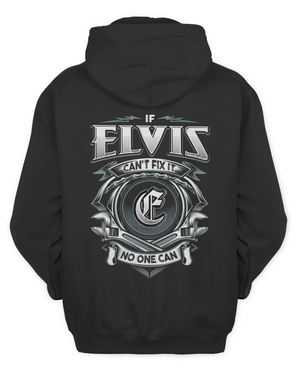 ELVIS AP81-K4-626 - Personalized Ahmed Quote Apparel “If Ahmed Can't Fix It, No One Can” - Unisex Hoodie - Black