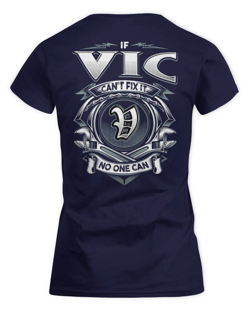 VIC AP81-K4-626 - Personalized Ahmed Quote Apparel “If Ahmed Can't Fix It, No One Can” - Women's Standard T-Shirt - Navy
