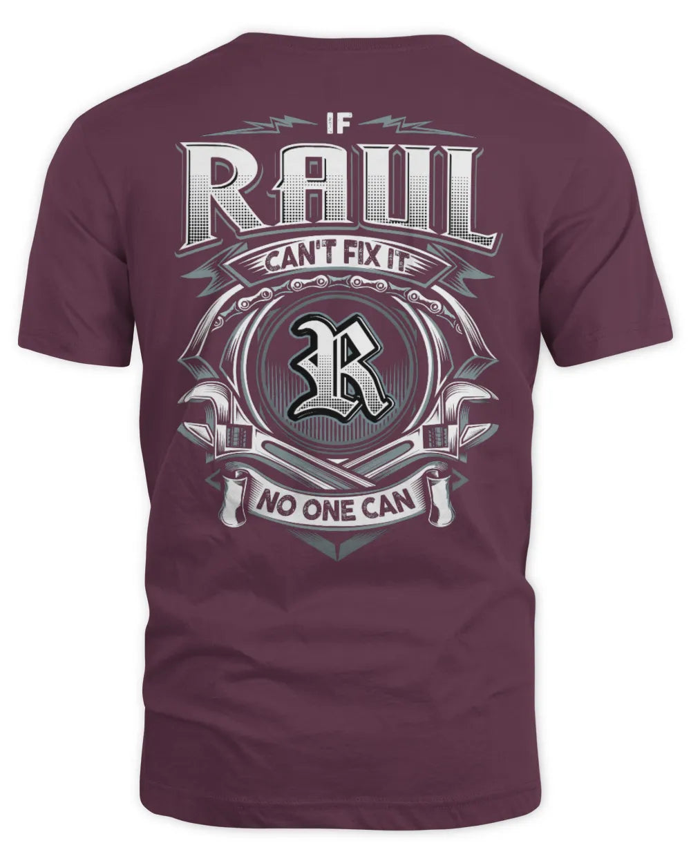 RAUL AP81-K4-626 - Personalized Ahmed Quote Apparel “If Ahmed Can't Fix It, No One Can” - Unisex Standard T-Shirt - Maroon