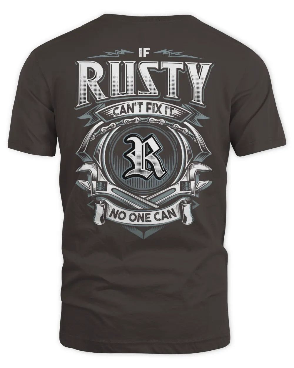 RUSTY AP81-K4-626 - Personalized Ahmed Quote Apparel “If Ahmed Can't Fix It, No One Can” - Unisex Standard T-Shirt - Dark Chocolate