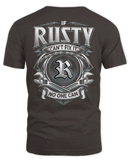 RUSTY AP81-K4-626 - Personalized Ahmed Quote Apparel “If Ahmed Can't Fix It, No One Can” - Unisex Standard T-Shirt - Dark Chocolate