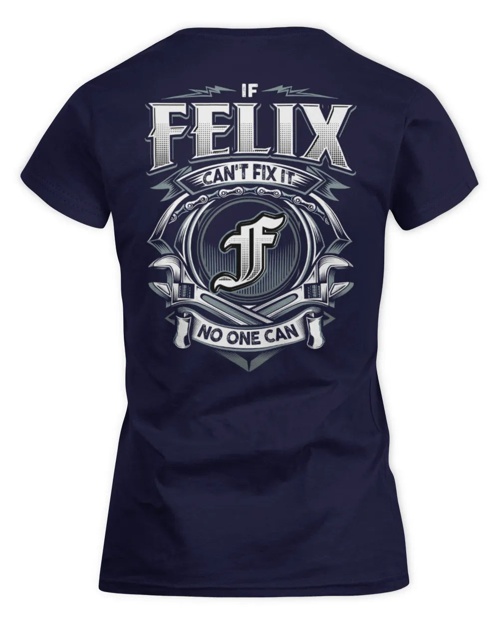 FELIX AP81-K4-626 - Personalized Ahmed Quote Apparel “If Ahmed Can't Fix It, No One Can” - Women's Standard T-Shirt - Navy