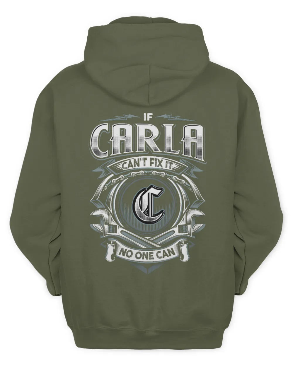 CARLA AP81-K4-626 - Personalized Ahmed Quote Apparel “If Ahmed Can't Fix It, No One Can” - Unisex Hoodie - Military Green