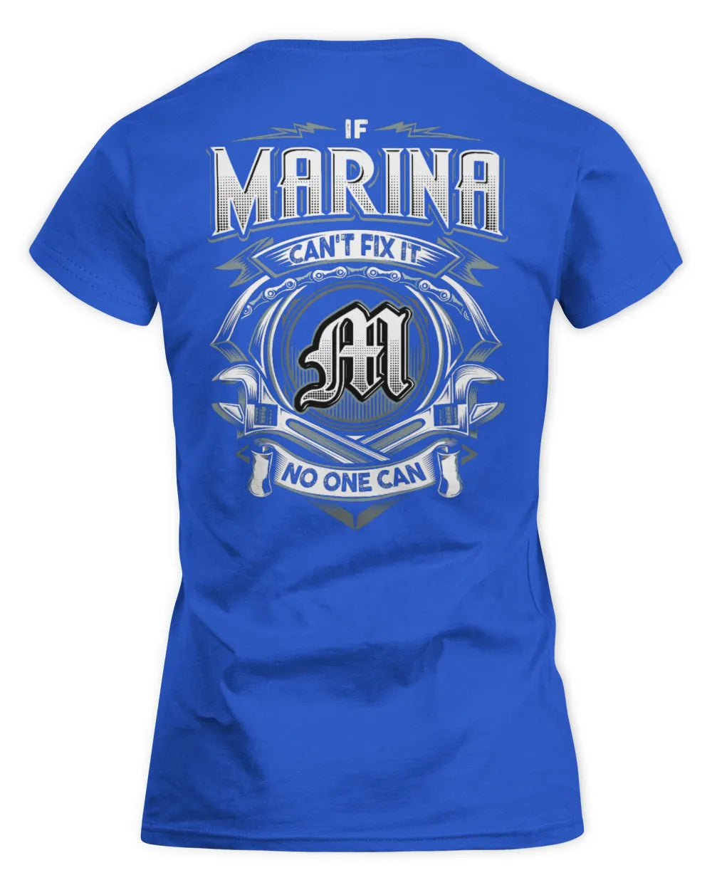 MARINA AP81-K4-626 - Personalized Ahmed Quote Apparel “If Ahmed Can't Fix It, No One Can” - Women's Standard T-Shirt - Royal