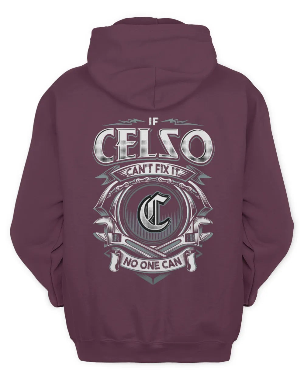 CELSO AP81-K4-626 - Personalized Ahmed Quote Apparel “If Ahmed Can't Fix It, No One Can” - Unisex Hoodie - Maroon
