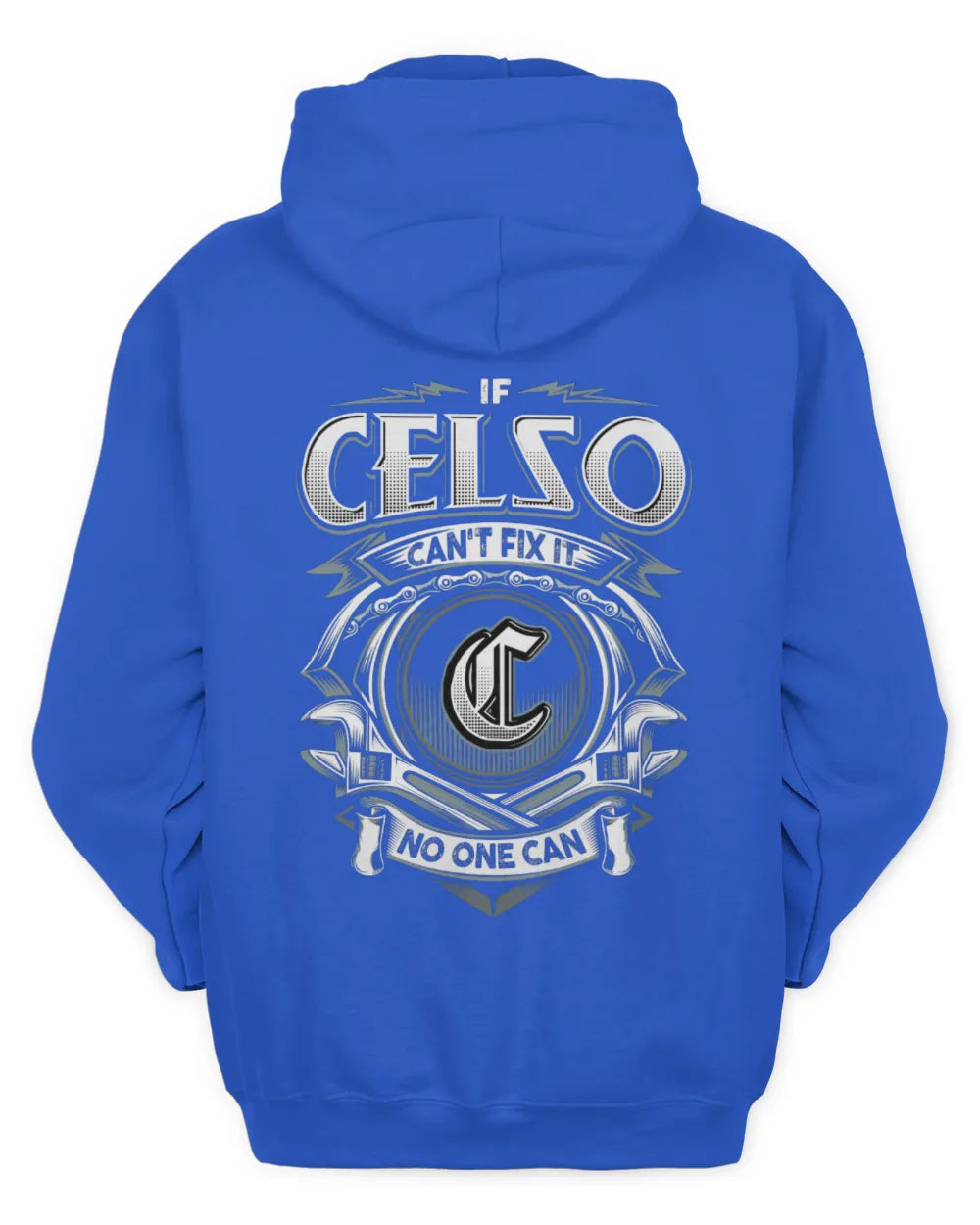 CELSO AP81-K4-626 - Personalized Ahmed Quote Apparel “If Ahmed Can't Fix It, No One Can” - Unisex Hoodie - Royal