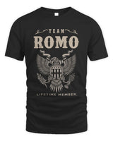 ROMO TP06-K82 – Personalized Classic Style Apparel “Team NAME Lifetime Member” - Unisex Standard T-Shirt - Black