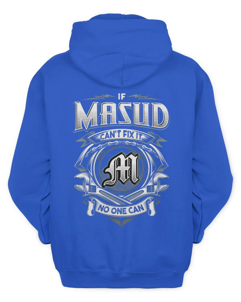 MASUD AP81-K4-626 - Personalized Ahmed Quote Apparel “If Ahmed Can't Fix It, No One Can” - Unisex Hoodie - Royal