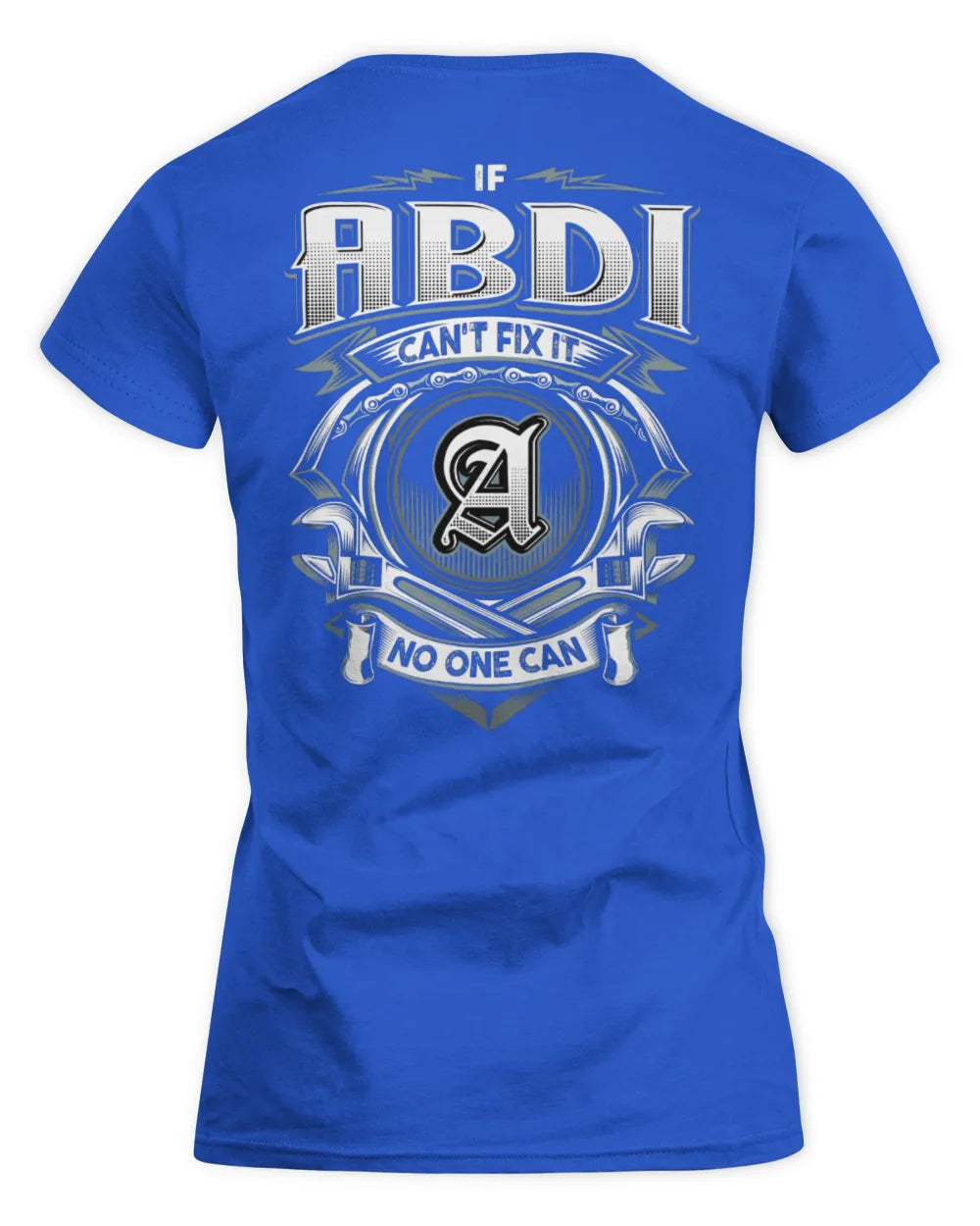 ABDI AP81-K4-626 - Personalized Ahmed Quote Apparel “If Ahmed Can't Fix It, No One Can” - Women's Standard T-Shirt - Royal