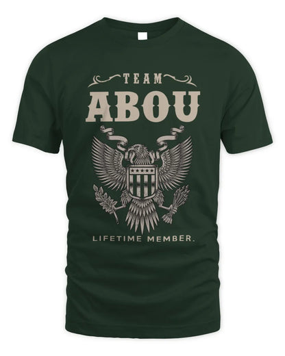 ABOU TP06-K82 – Personalized Classic Style Apparel “Team NAME Lifetime Member” - Unisex Standard T-Shirt - Forest Green