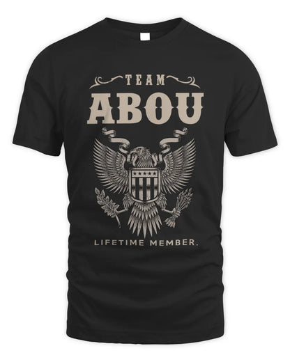 ABOU TP06-K82 – Personalized Classic Style Apparel “Team NAME Lifetime Member” - Unisex Standard T-Shirt - Black