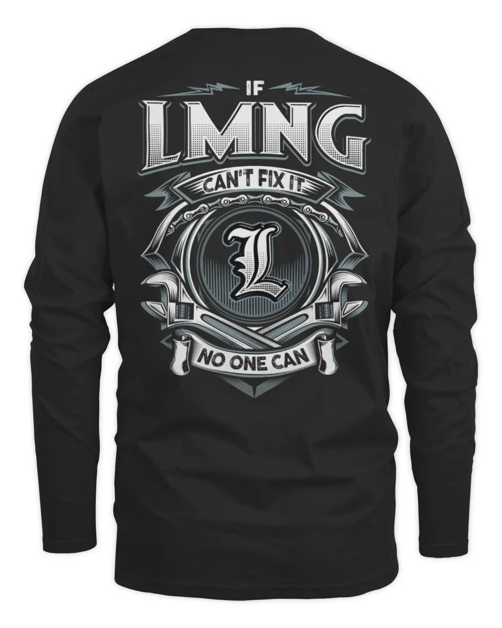 LMNG AP81-K4-626 - Personalized Ahmed Quote Apparel “If Ahmed Can't Fix It, No One Can” - Men's Long Sleeved T-Shirt - Black