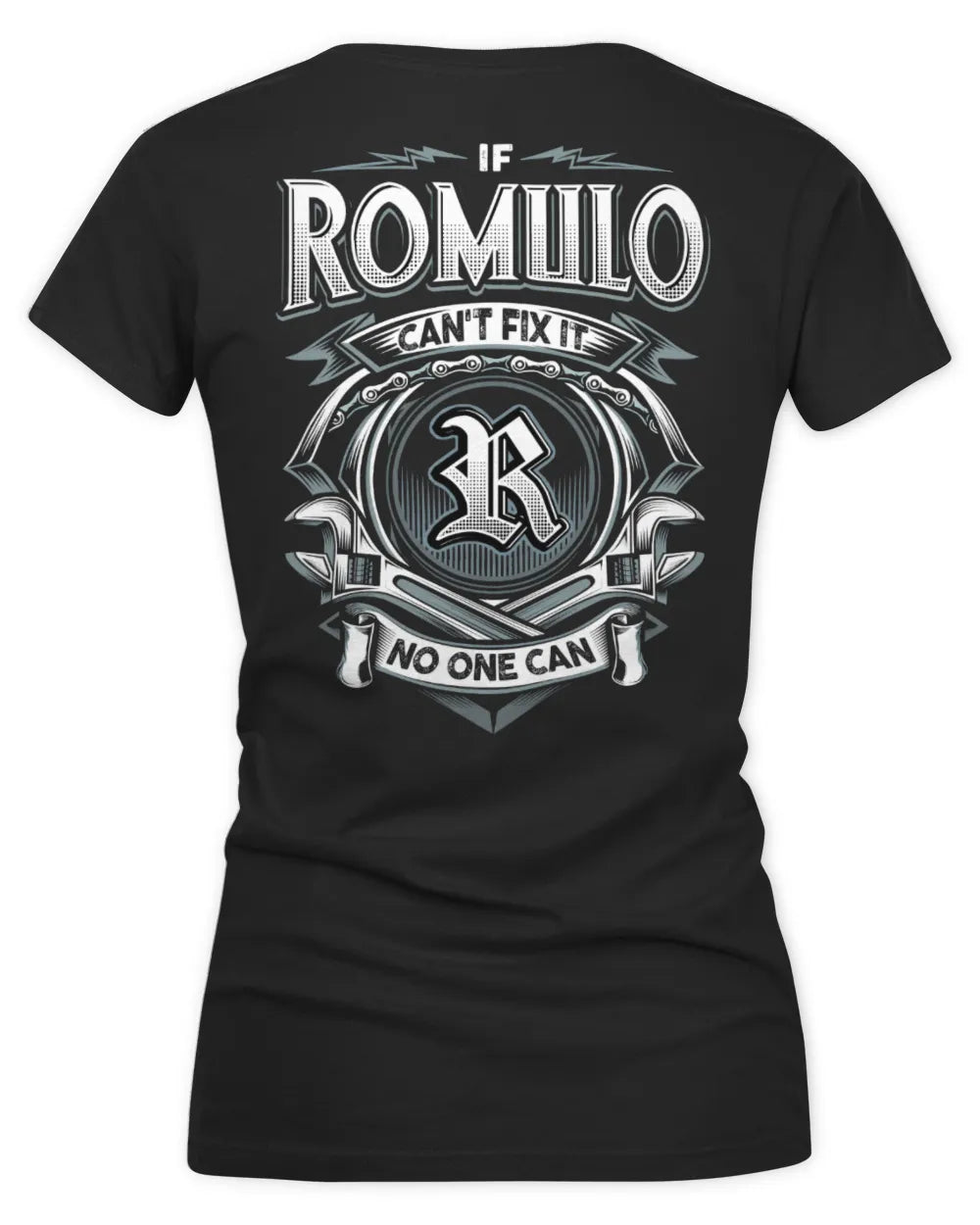 ROMULO AP81-K4-626 - Personalized Ahmed Quote Apparel “If Ahmed Can't Fix It, No One Can” - Women's V-Neck T-Shirt - Black