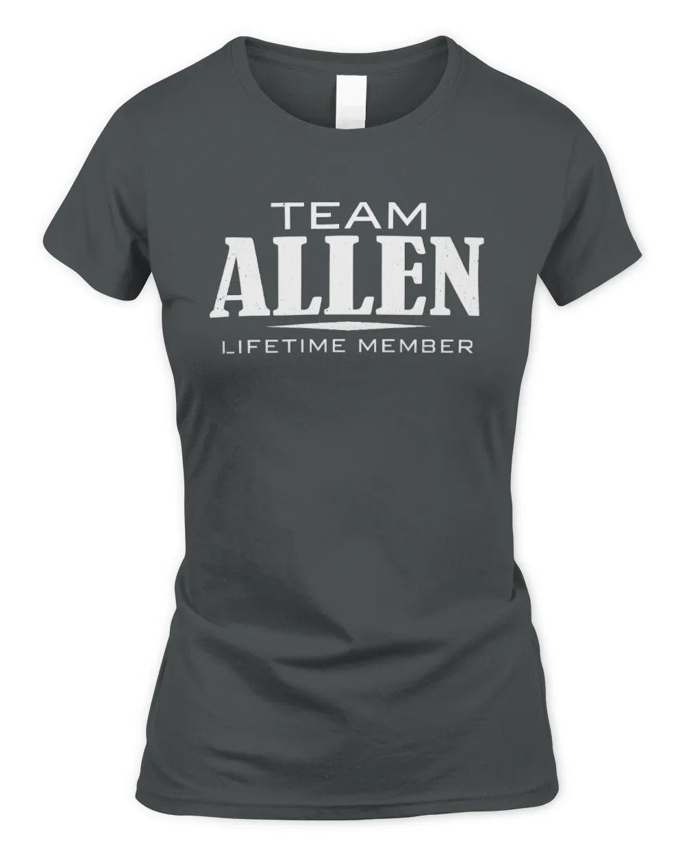 ALLEN BL62-K4-128 - Personalized “Team NAME Lifetime Member” - Women's Standard T-Shirt - Charcoal