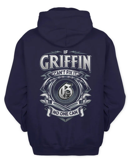 GRIFFIN AP81-K4-626 - Personalized Ahmed Quote Apparel “If Ahmed Can't Fix It, No One Can” - Unisex Hoodie - Navy