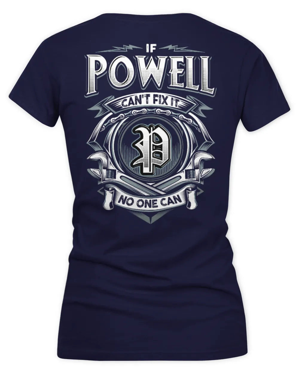 POWELL AP81-K4-626 - Personalized Ahmed Quote Apparel “If Ahmed Can't Fix It, No One Can” - Women's V-Neck T-Shirt - Navy