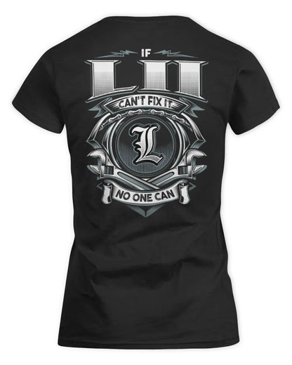 LII AP81-K4-626 - Personalized Ahmed Quote Apparel “If Ahmed Can't Fix It, No One Can” - Women's Standard T-Shirt - Black