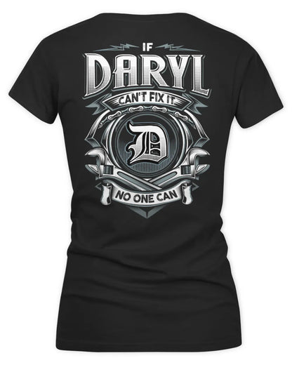 DARYL AP81-K4-626 - Personalized Ahmed Quote Apparel “If Ahmed Can't Fix It, No One Can” - Women's V-Neck T-Shirt - Black