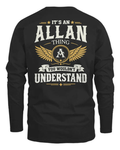 ALLAN KT06-M008 It’s a [NAME] Thing – You Wouldn’t Understand | Personalized Vintage T-Shirt - Men's Long Sleeved T-Shirt - Black