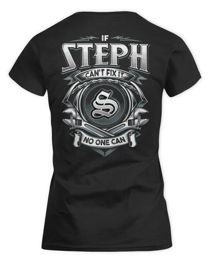 STEPH AP81-K4-626 - Personalized Ahmed Quote Apparel “If Ahmed Can't Fix It, No One Can” - Women's Standard T-Shirt - Black