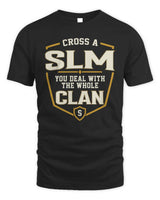 SLM NT1-K008 Cross A/An NAME, You Deal With the Whole Clan | Personalized Vintage T-Shirt - Unisex Standard T-Shirt - Black