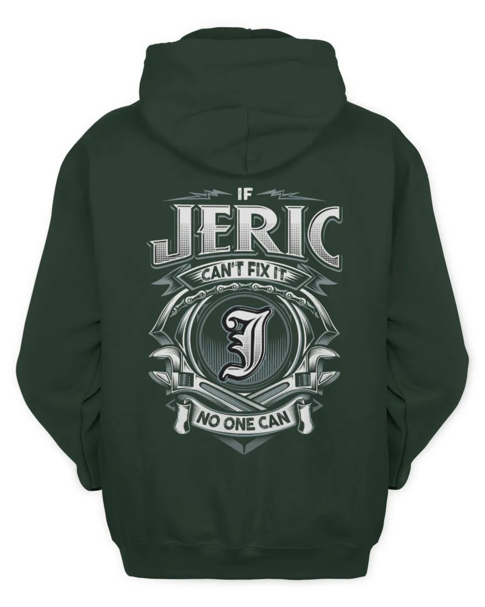 JERIC AP81-K4-626 - Personalized Ahmed Quote Apparel “If Ahmed Can't Fix It, No One Can” - Unisex Hoodie - Forest Green